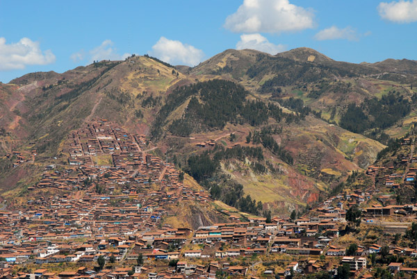 Hills of western Cusco from Sacsayhuamn