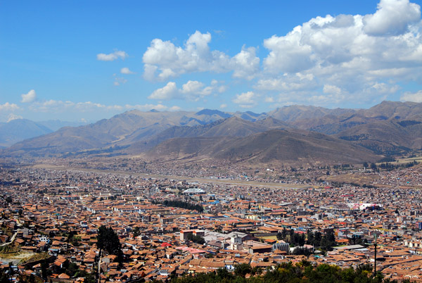 Cusco Airport from Sacsayhuamn