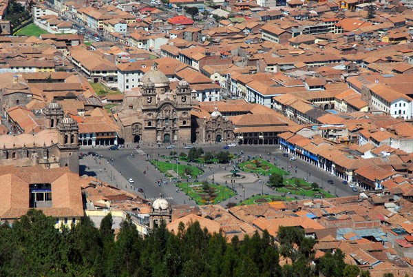 Plaza de Armas, Cusco, from Sacsayhuamn