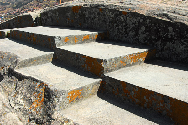 Finely carved steps, Rodadero Hill, Sacsayhuamn