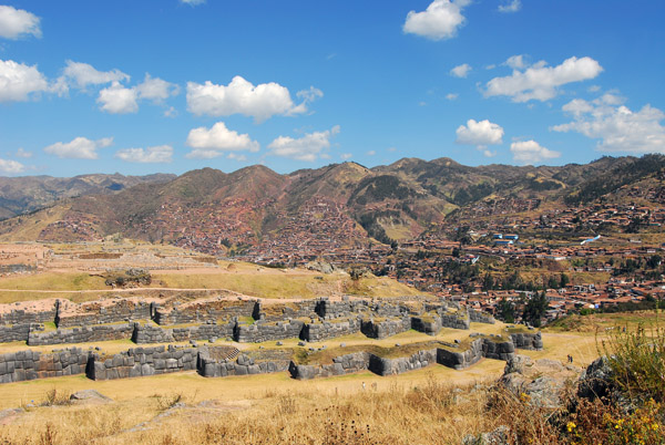 View of the main structure of Sacsayhuamn from Rodadero Hill