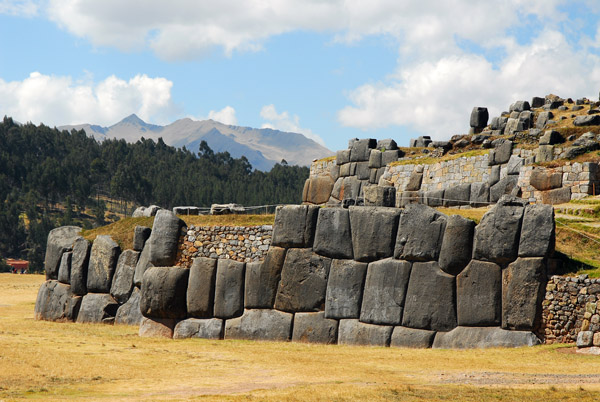 Sacsayhuamn is an ancient Inca fortress overlooking Cusco