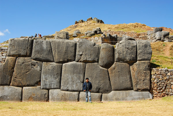 The main walls of Sacsayhuamn are built with massive blocks of stone