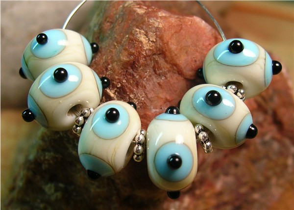 Ivory Turquois Dots<br>$18