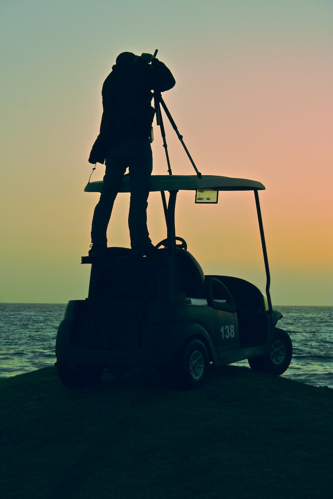 Trabajando en Baja Mar campo de golf