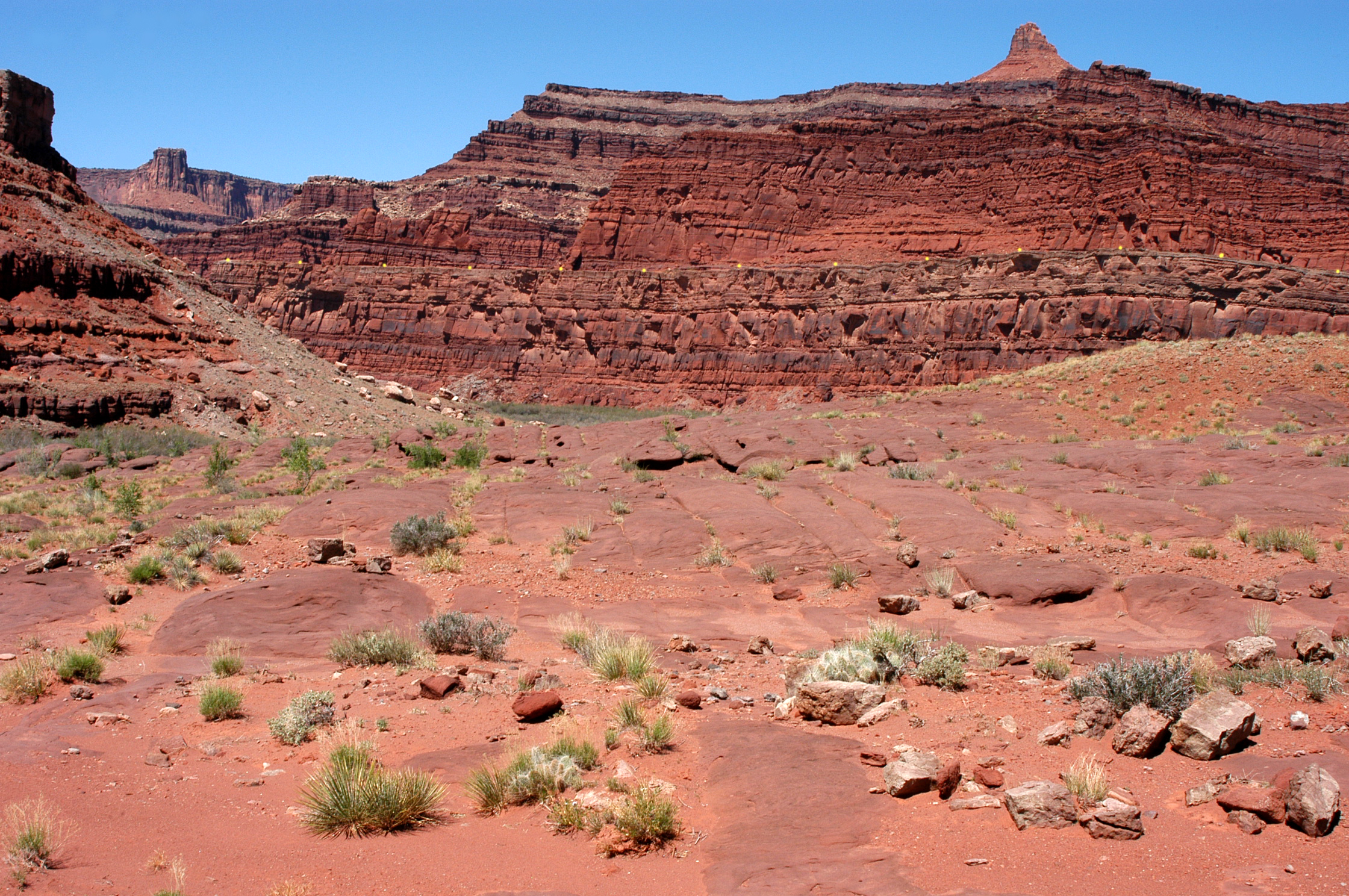 Looking northwest at Shafer Trail