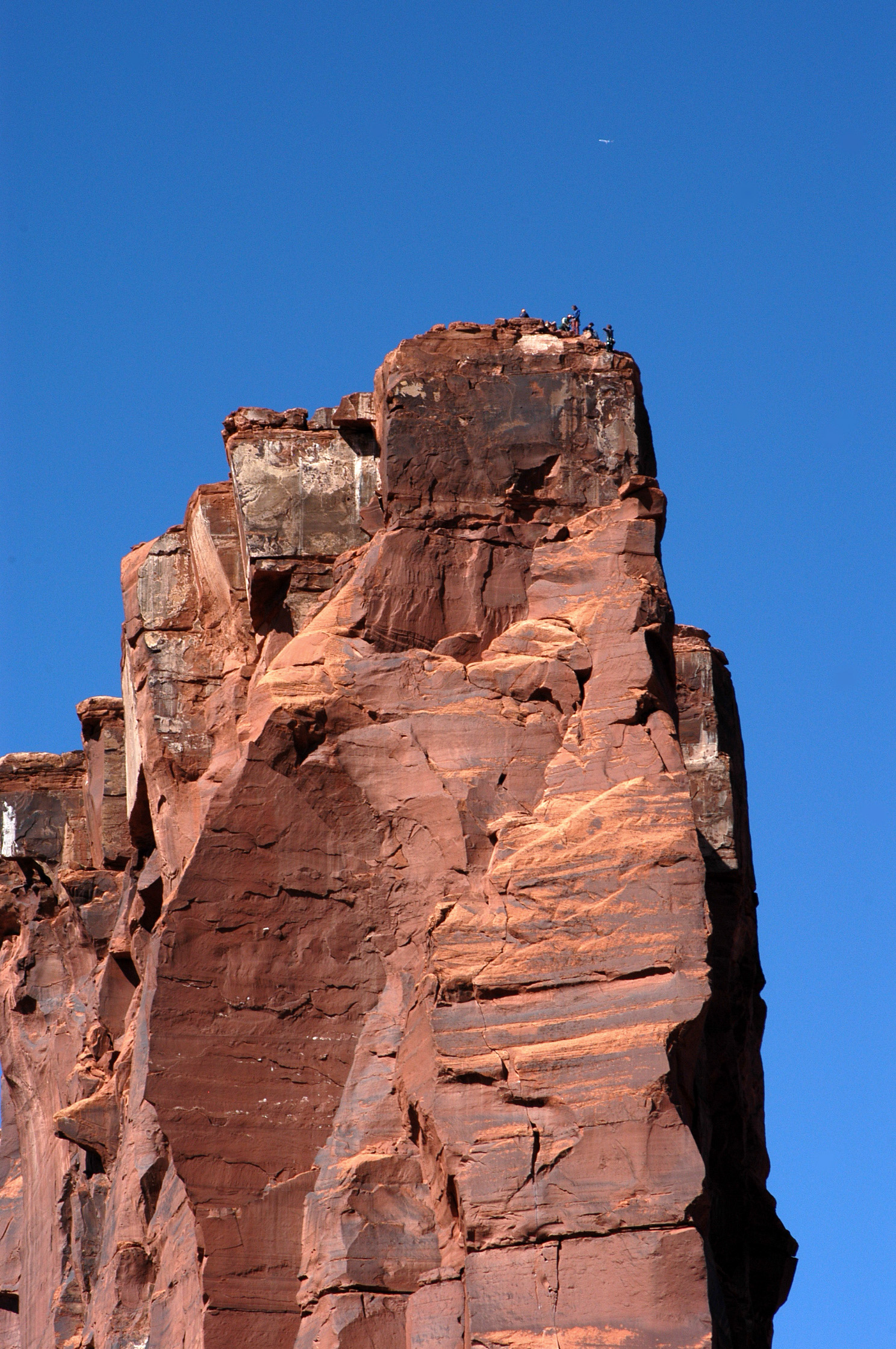 Plane and climbers at the Rectory