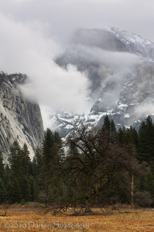 Half Dome in the Clouds