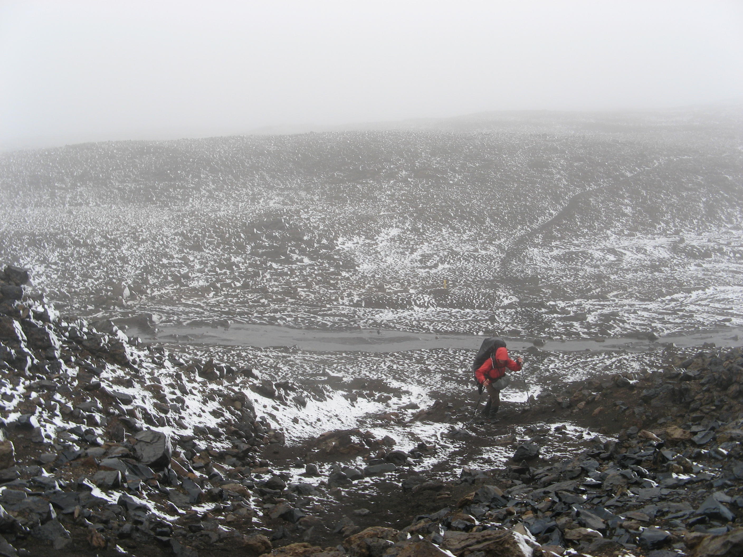 Struggling in the moonscape