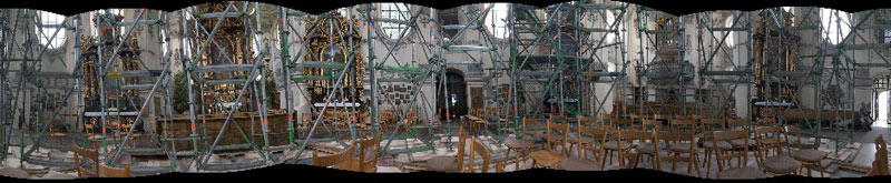 Scaffold In Church