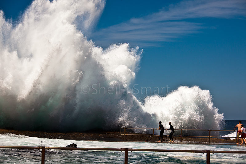 Two kids at North Curl Curl