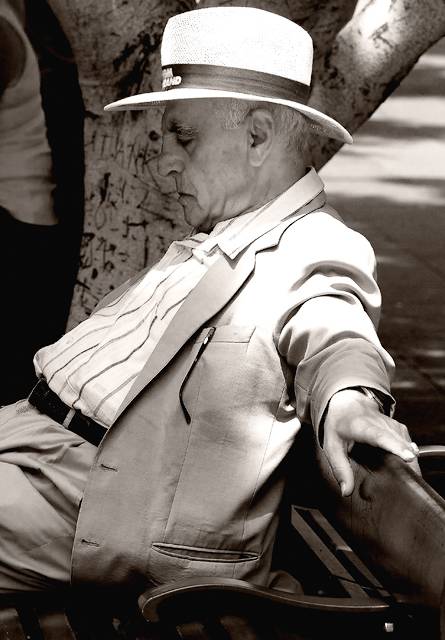 Man on bench