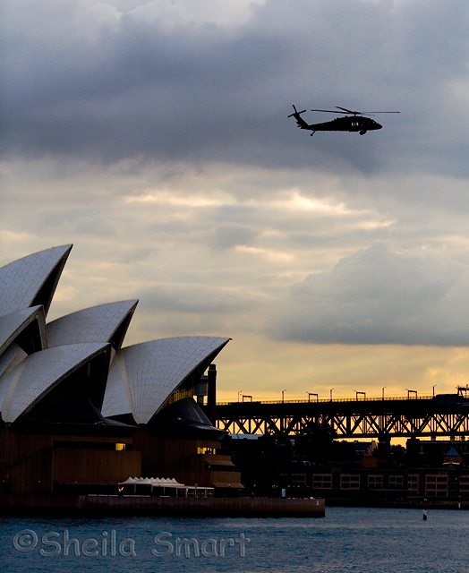 Opera House with chopper