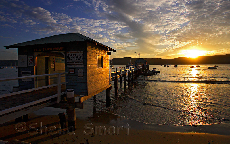 Palm Beach wharf at dusk