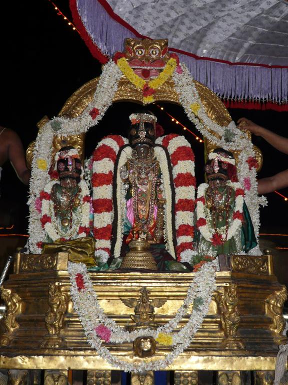 MM Sattrumarai -evening Parthasarathy on DharmAdhi peedam.JPG