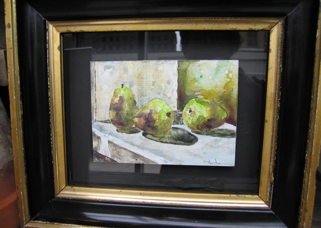 Other art work by Paul Thornton, painting entitled Pears