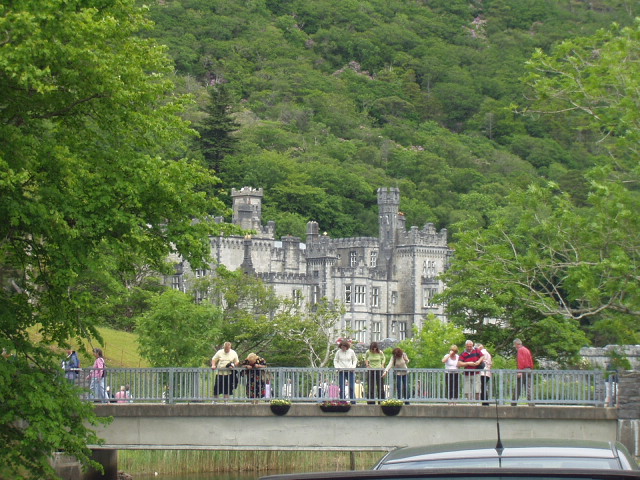 Kylemore Abbey, once a vacation home, then a monastic abbey, now a girls boarding school