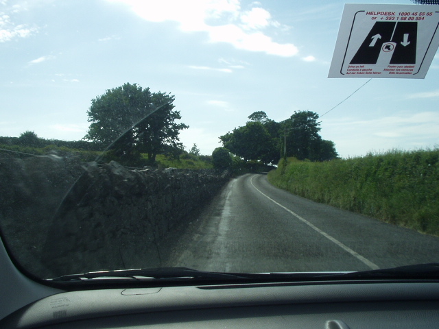 If its not a hedgerow, its a stone wall whizzing past at your door handle