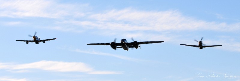 formation of Mustang and B-25