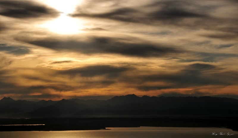 gold color on Olympic Mountain