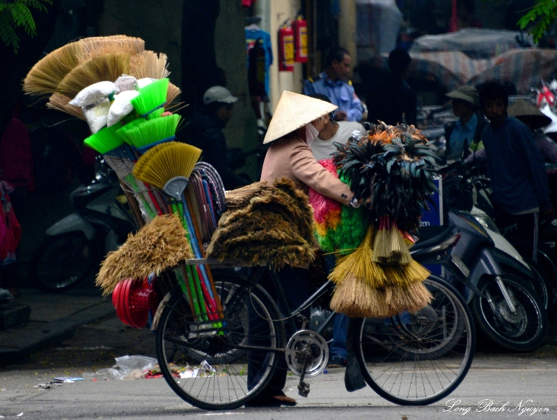 broom lady, Hanoi, Vietnam  
