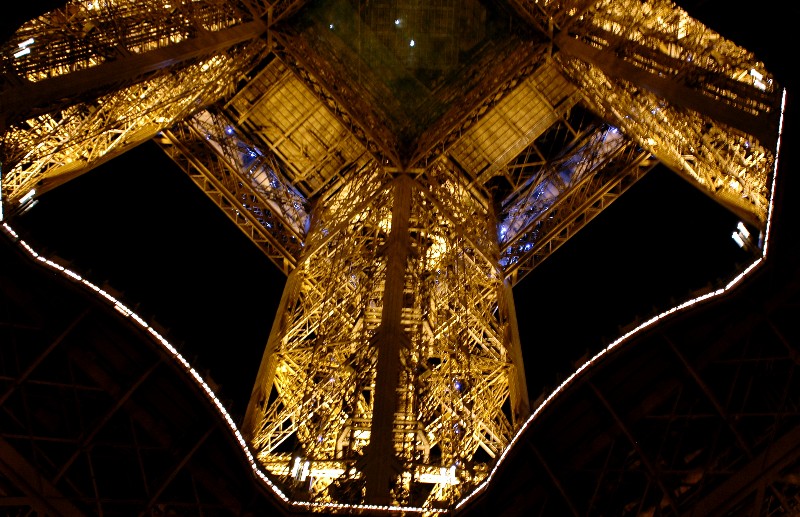 Looking up at Eiffel