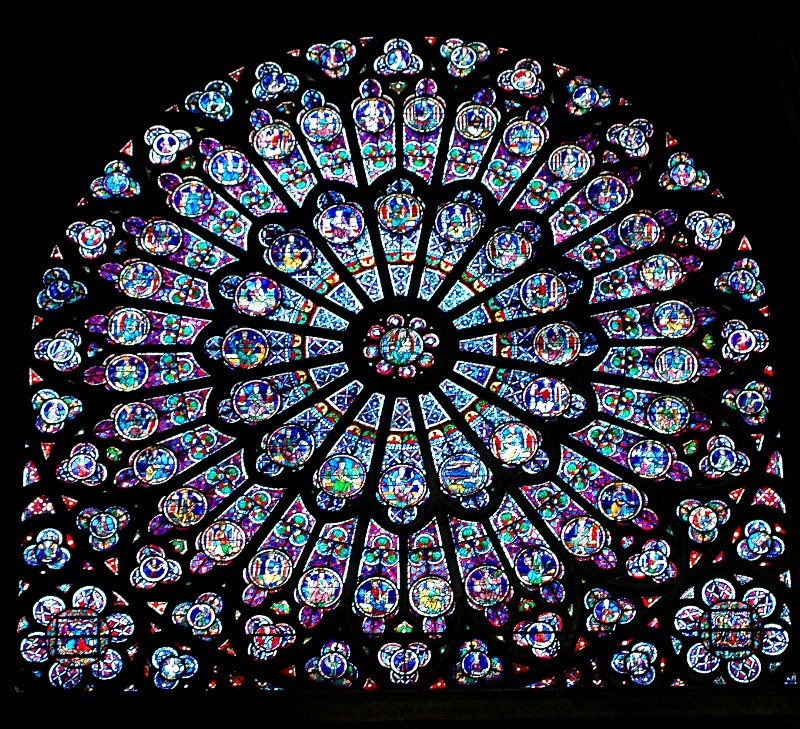 stainglass in Notre Dame
