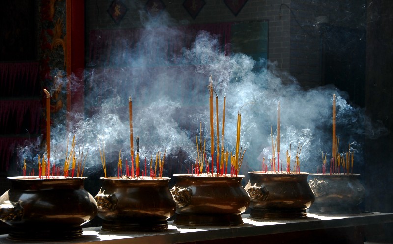 burning incense