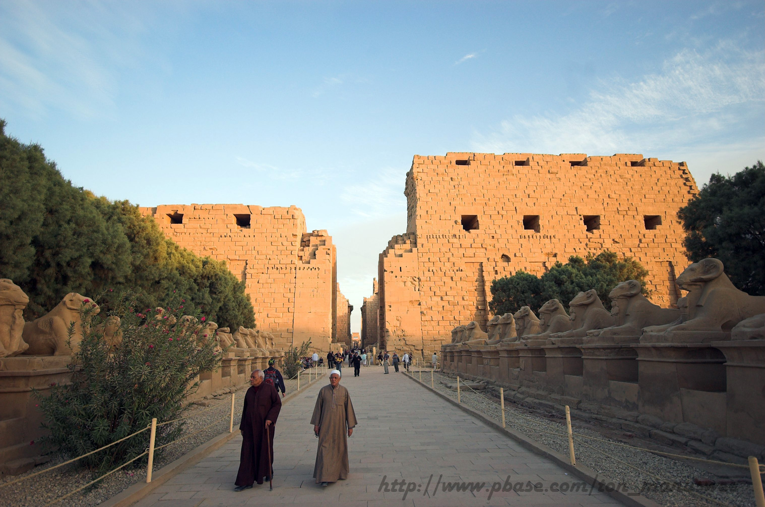 Temple of Karnak; has three main sacred areas that honour three gods ( Amun, Mut and Khonsu )