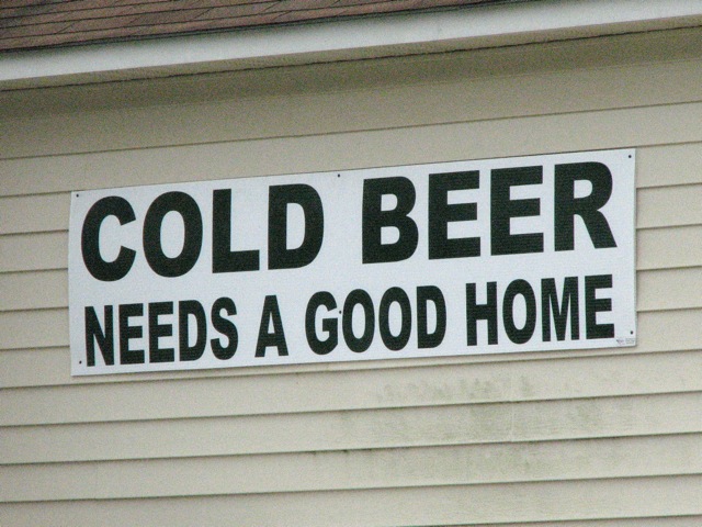 Cold Beer Sign near George L. Smith State Park, Ga.