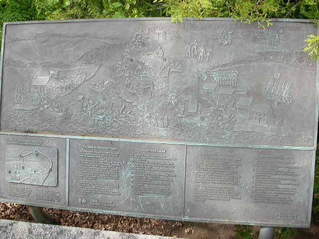 Bronze Plaque Pointing Out The Various Historical Places And Events Of The War OF 1812