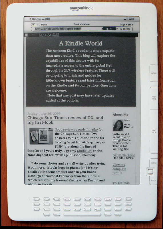 A Kindle World in normal portrait mode