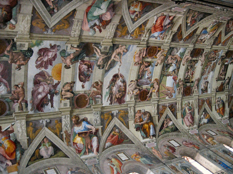 Sistine Chapel, first sight of ceiling