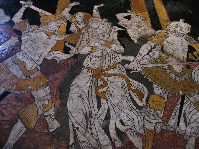 From Massacre of the Innocents, inlaid marble pavement