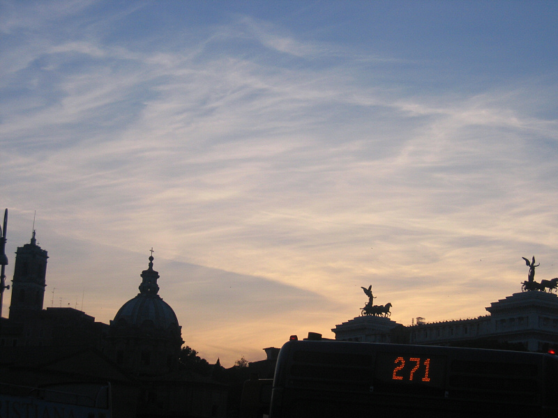 Rome, as night falls