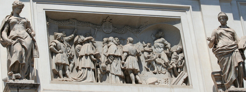 Sculptural frieze on an unidentified building