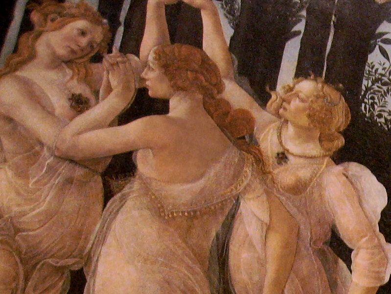 The Three Graces - Detail from photo - grainy