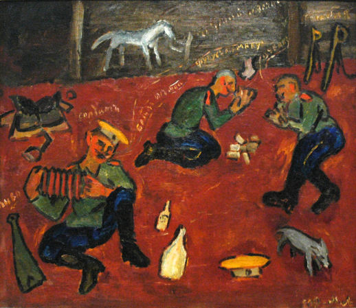 Dancing Soldiers- Mikhail Larionov 1909-1910
