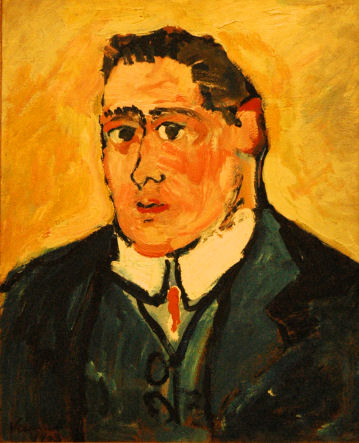 Portrait of Guillaume Apollinaire- Maurice de Vlaminck circa 1904-1905