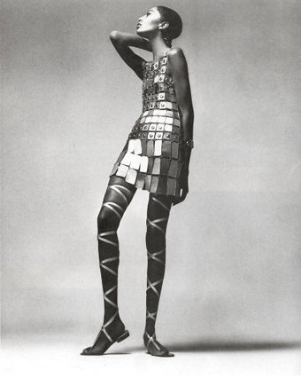 Donyale Luna in Dress by Paco Rabanne, New York Studio, 1966