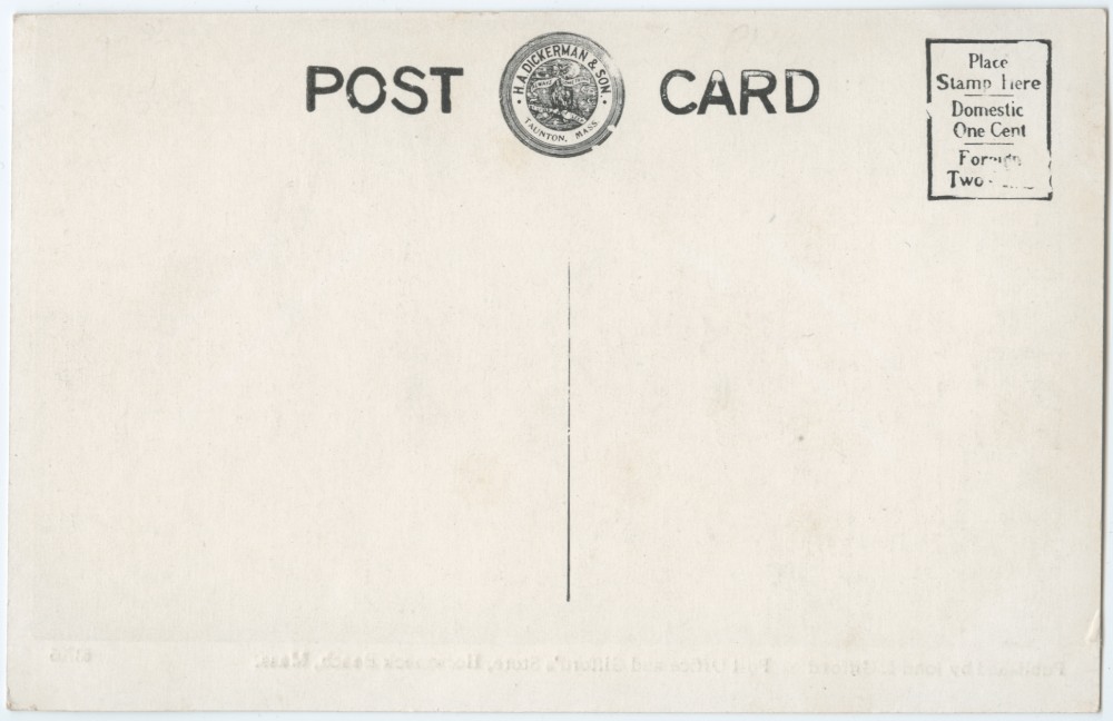Post Office and Giffords Store, Horseneck Beach, Mass. (Dickerman) reverse