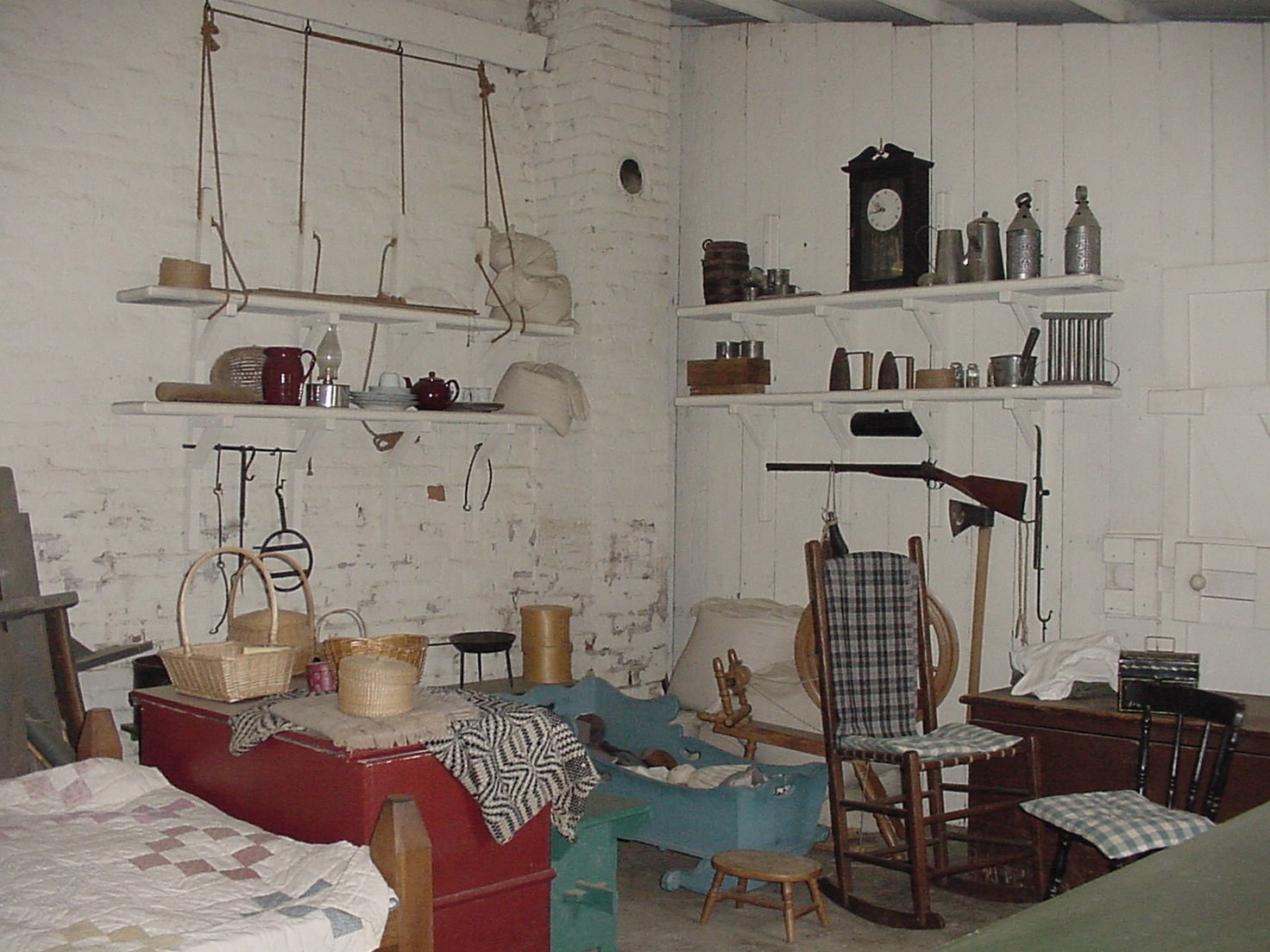 This is how folks staying at the fort would have lived.