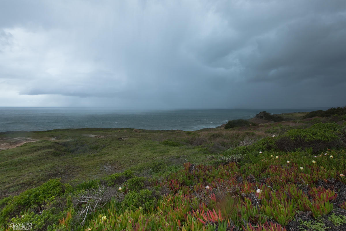 Squall above Pomponio Creek Beach