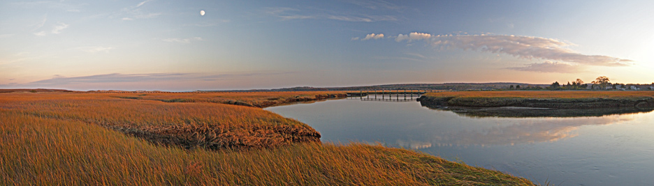Moon Over Cape Cod Footbridge