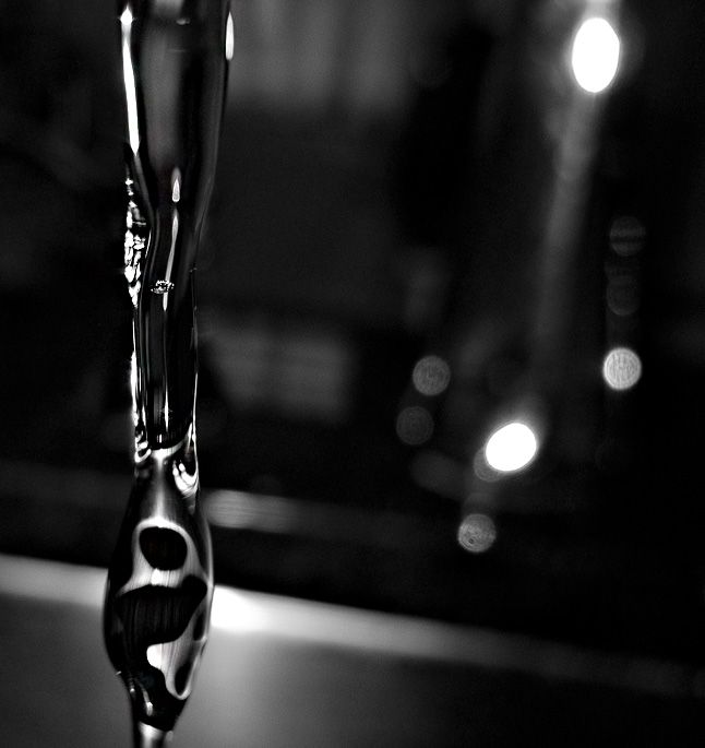 Water from a faucet