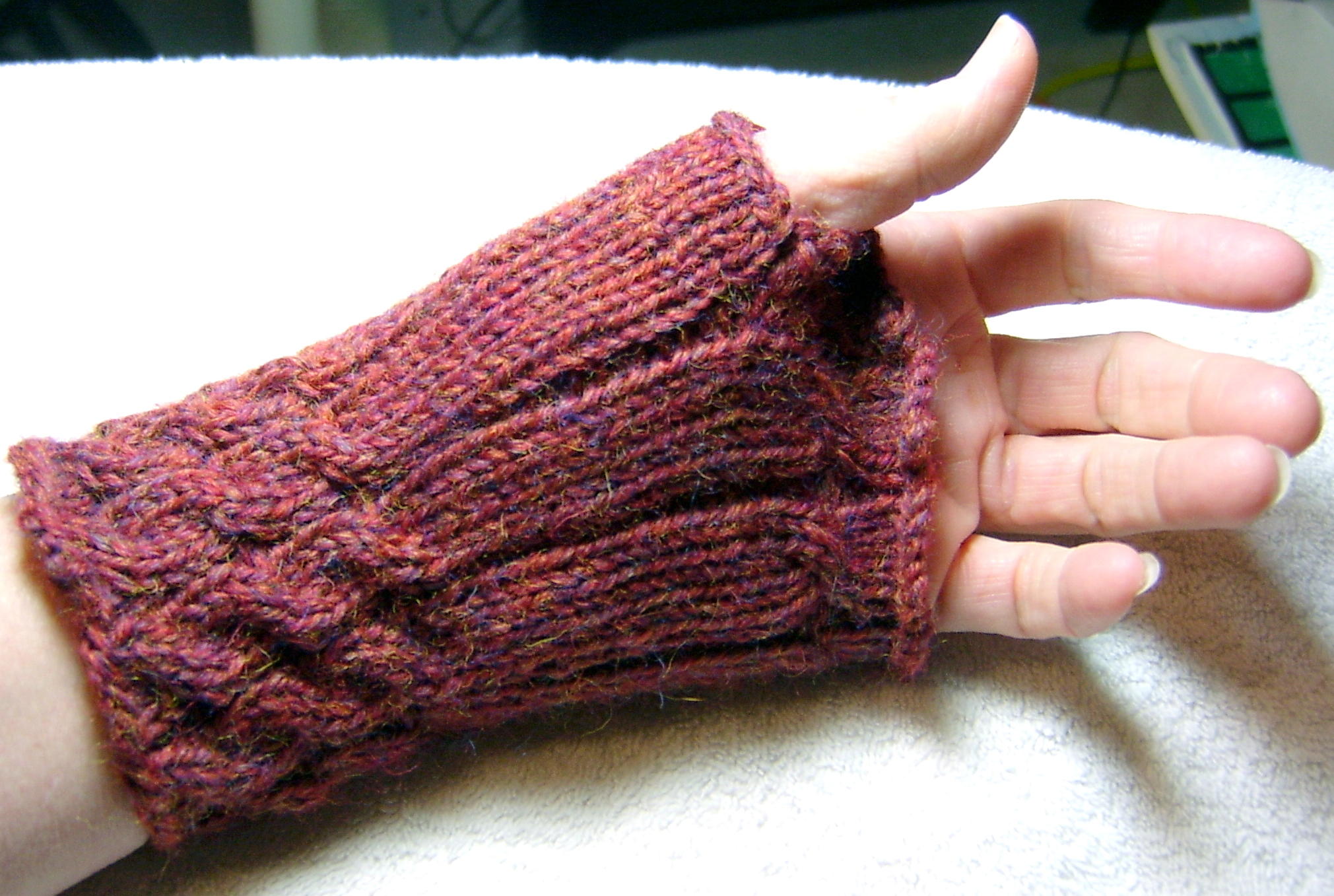 Knitted Mitt Worn