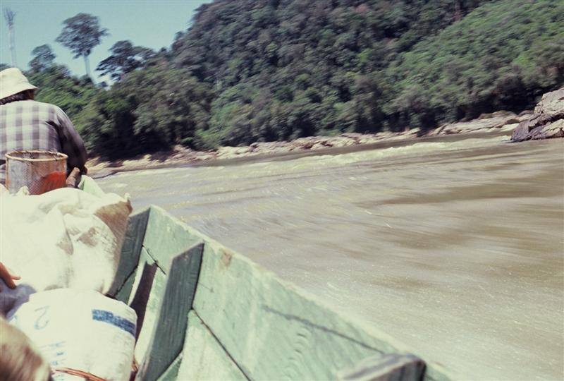 Facing swift water