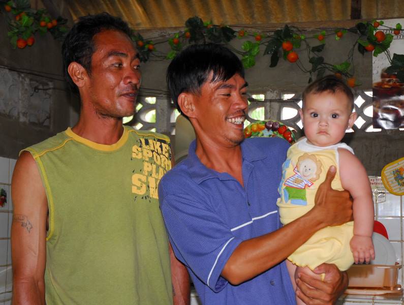 Maria with uncles Ronald and Walter