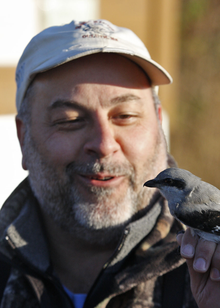 Andrew with Northern Shrike