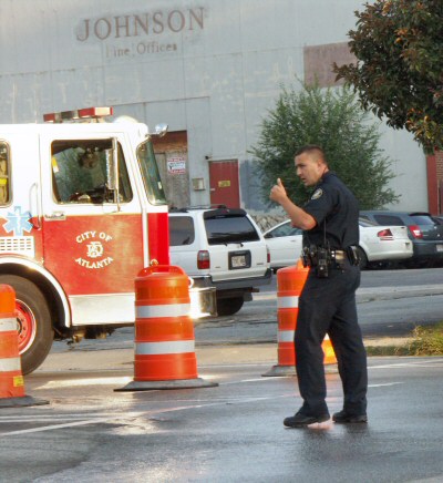 Our Policeman Directing Traffic